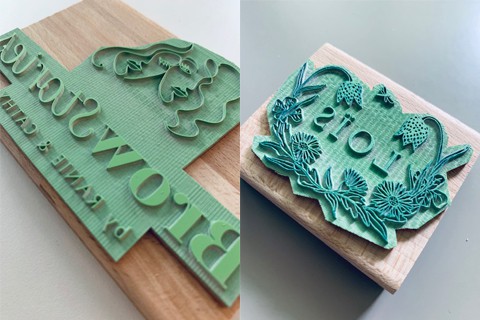 Een Houten Stempel Van Eigen Ontwerp Studio Stempel