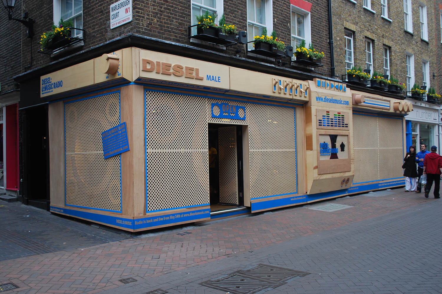Innovative retail window design - Diesel's Boombox campaign