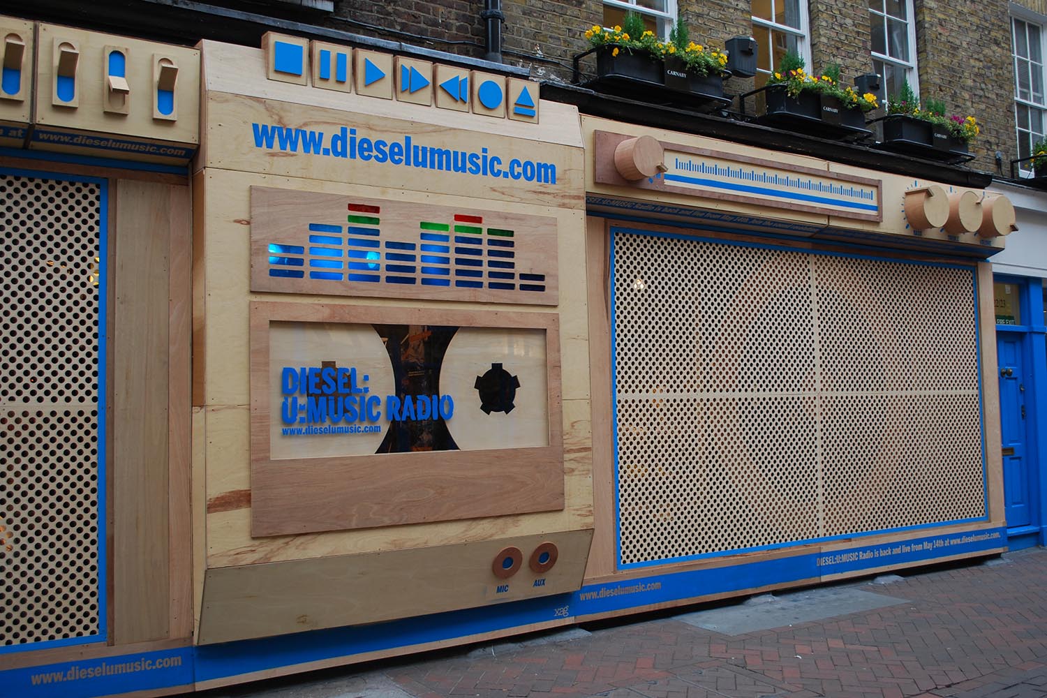 Diesel's innovative window displays, Carnaby St London