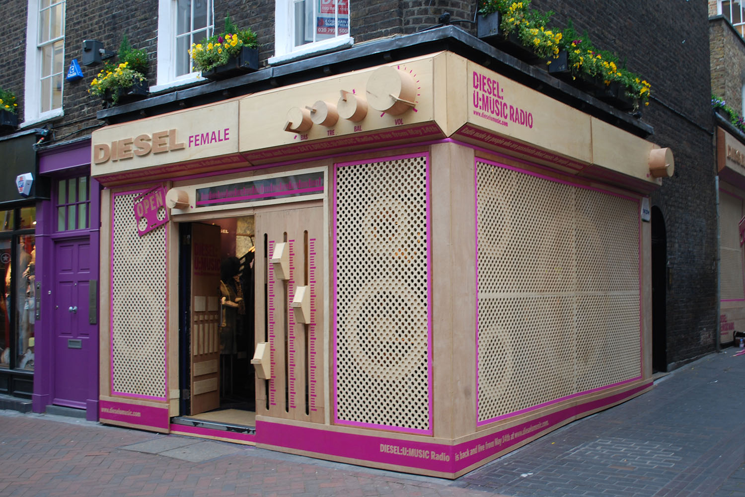 Concept store façade design for Diesel Carnaby St London