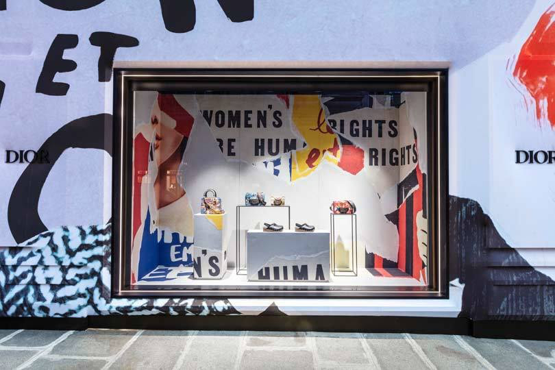 Dior designer window display design