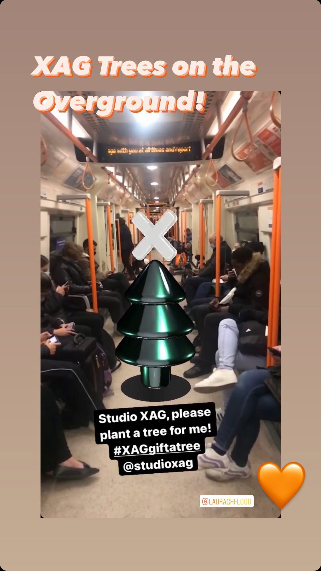 Sustainable retail design - Gift a Tree initiative London Overground