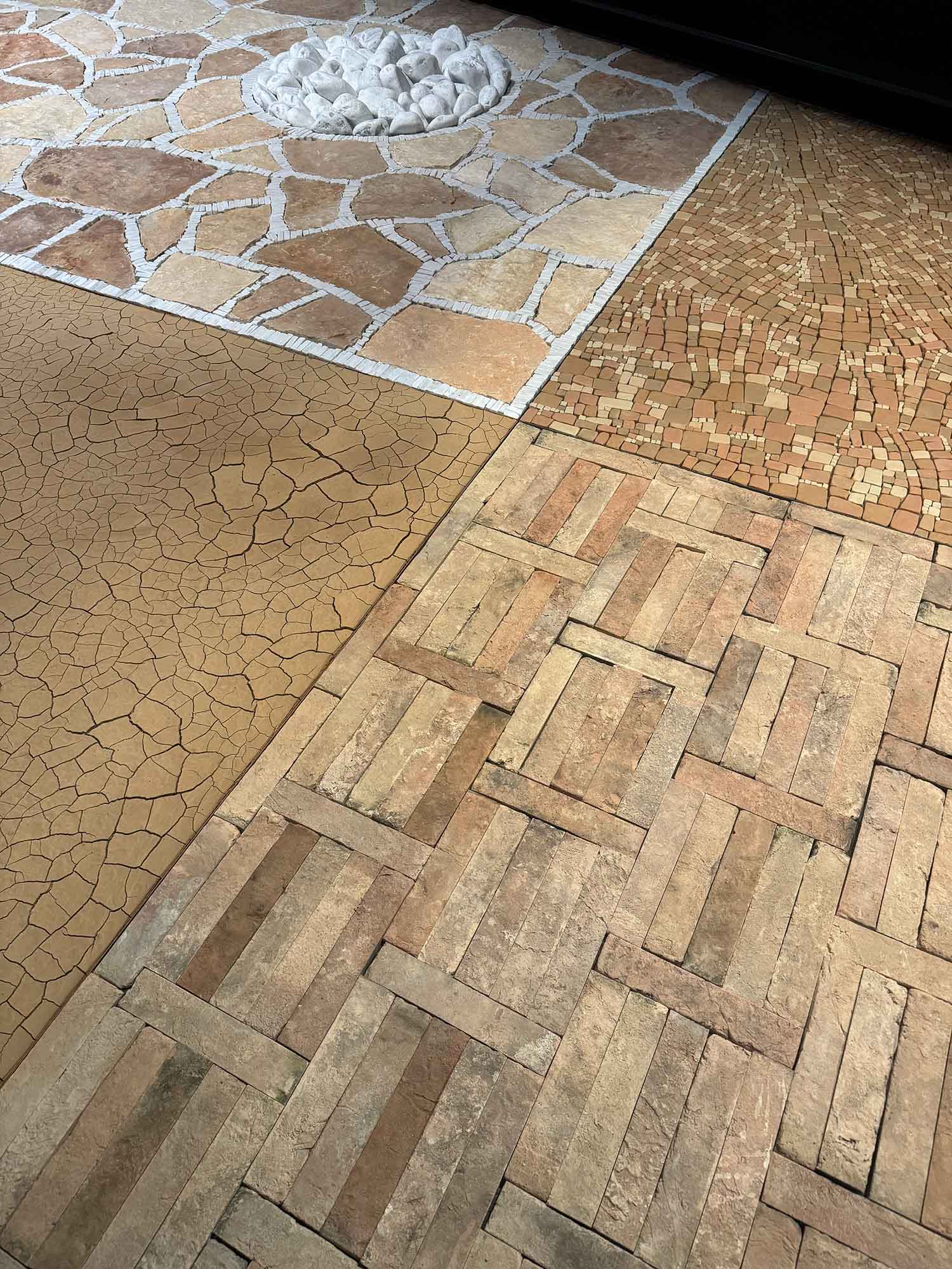 On The Earth by Hermès exhibition at Milan Design Week with four types of earth converging