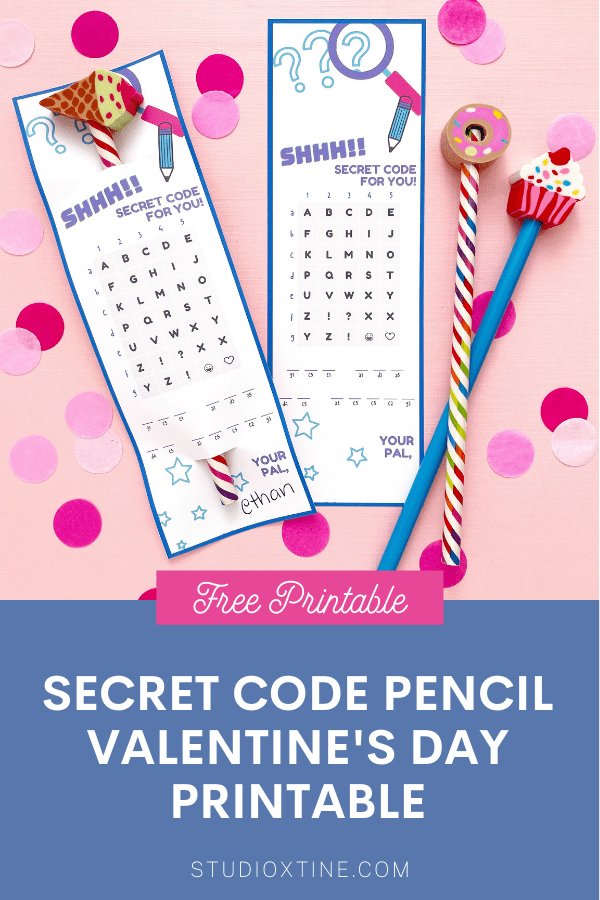 Valentine&rsquo;s Day Secret Code Pencil Printable [FREEBIE!]