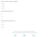 Quiz Worksheet Adding Binary Numbers Practice Study