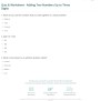 Quiz & Worksheet - Adding Two Numbers Up To Three Digits | Study.com