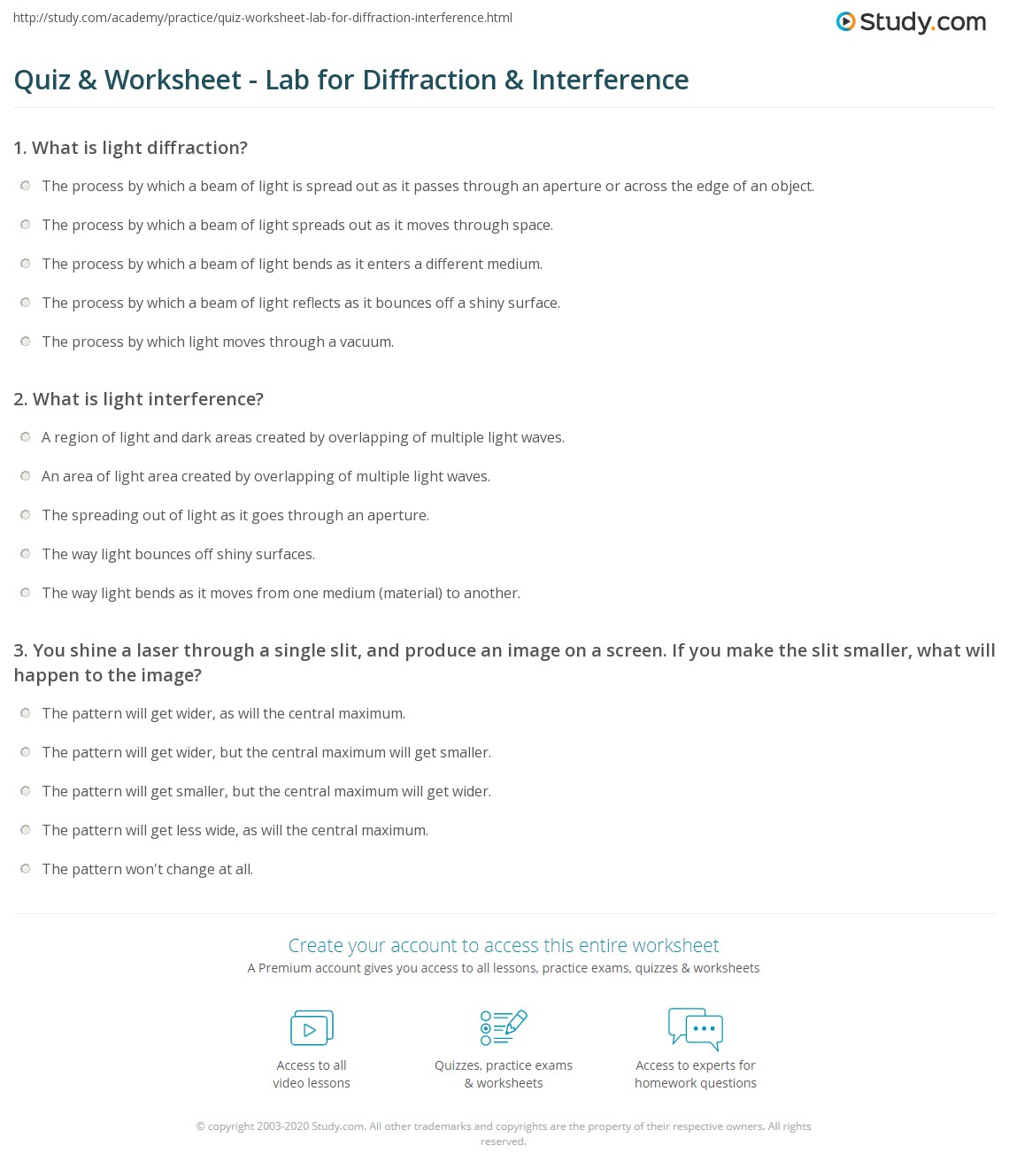 It blends the casual beach vibes with a. Quiz Worksheet Lab For Diffraction Interference Study Com