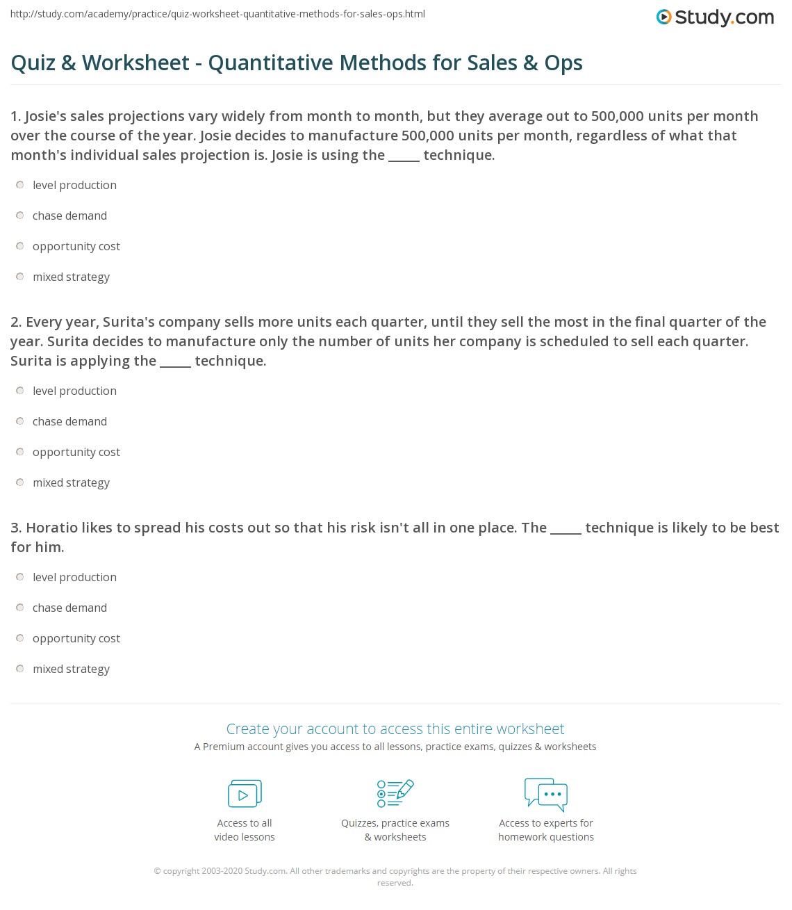 Need to create your 2021 fundraising plan? Quiz Worksheet Quantitative Methods For Sales Ops Study Com