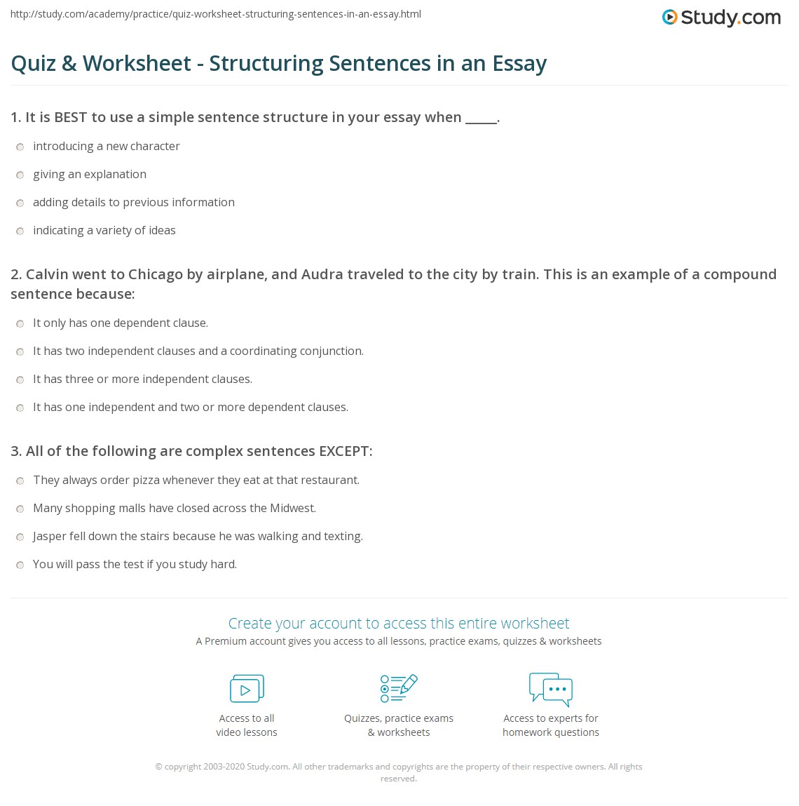 Free Sentence Structure Types Of Sentences Activities Worksheets Interactive Free Sentence Structure Types Of Sentences Activities Worksheets Interactive