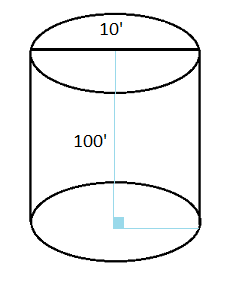 cylinder area diameter formula surface feet example finding radius height examples worksheet study using