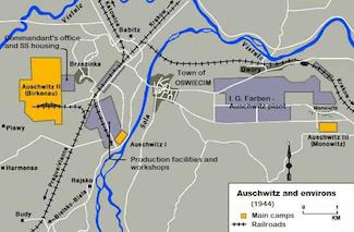 Navigating The Landscape Of Horror A Detailed Examination Of The Map Of Auschwitz And Environs 1944 