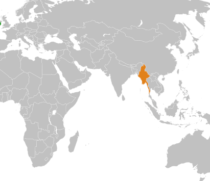 Burma Location On World Map Myanmar World 