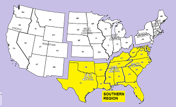 Mapping The South A Seasonal Guide Southern Region Map Cass 