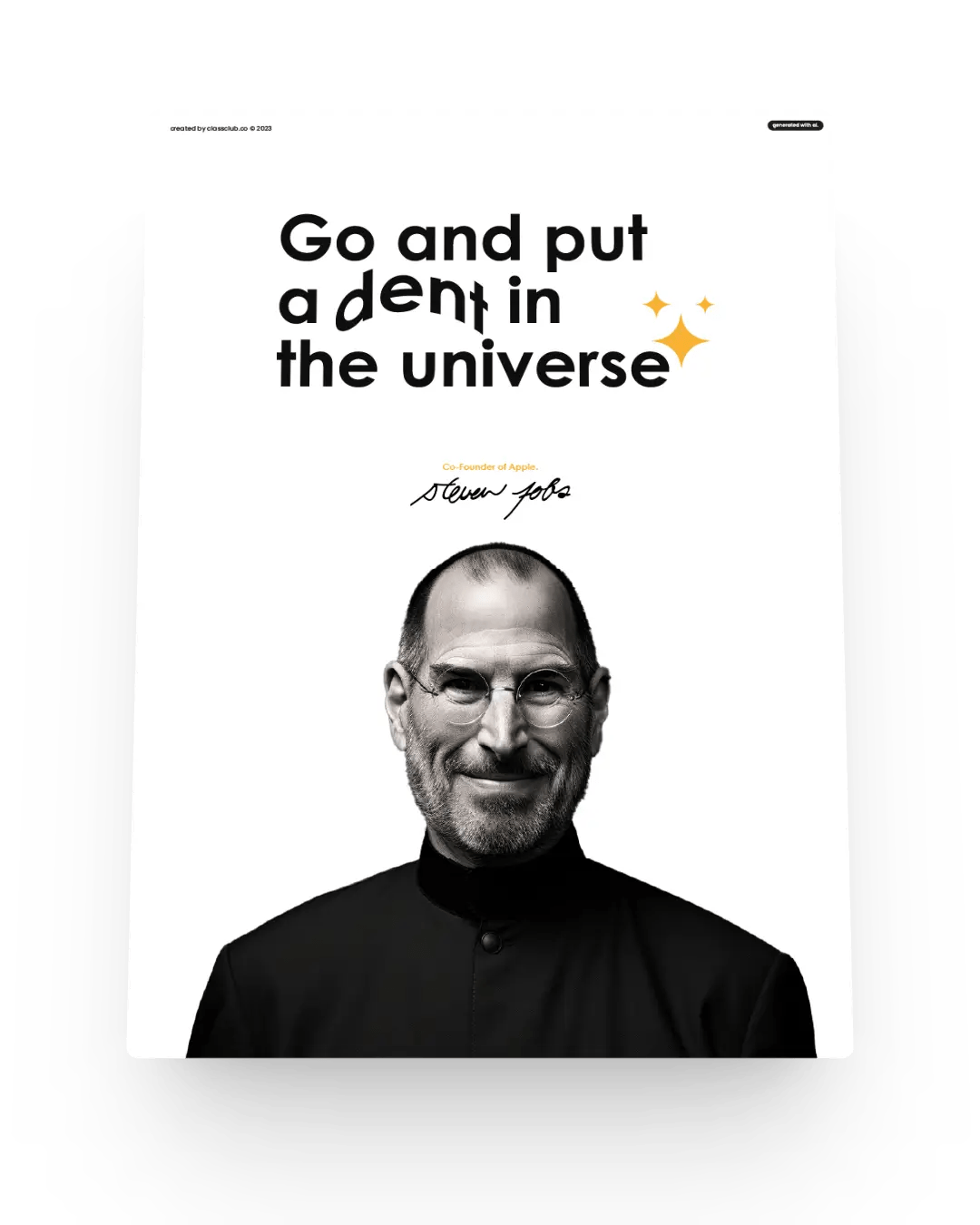 Dent the universe