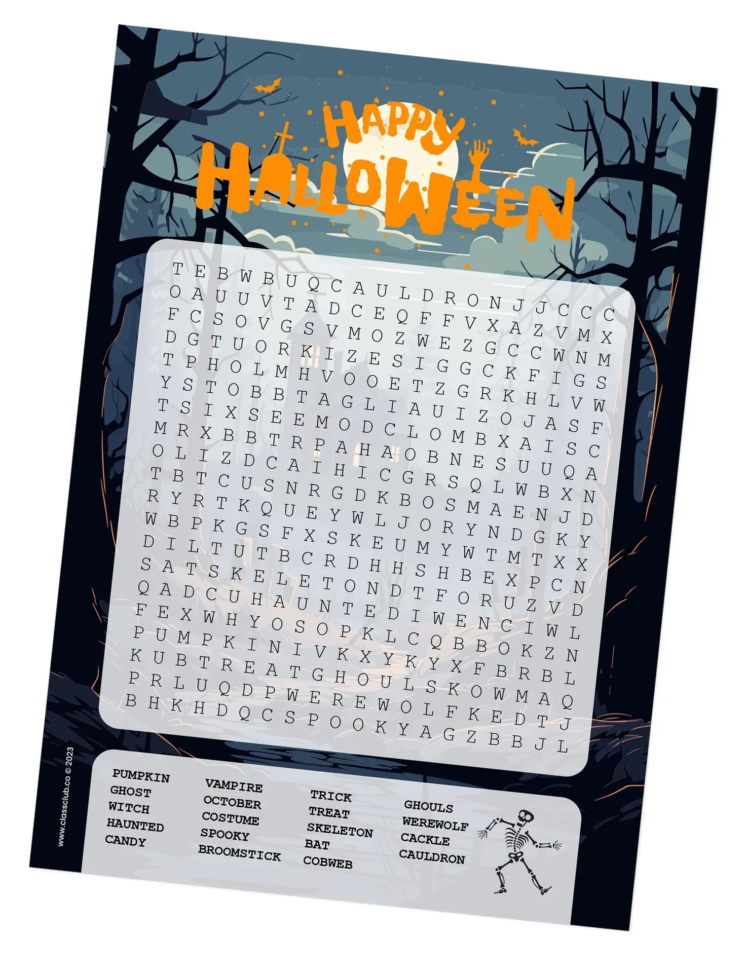 Halloween Wordsearch
