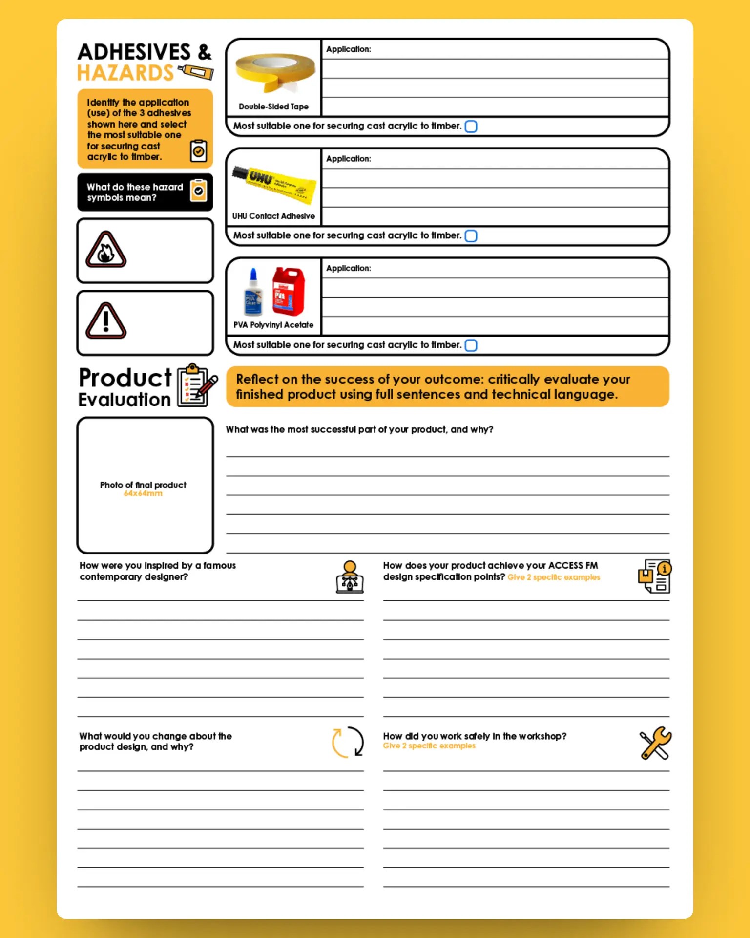 Adhesives & Product Evaluation