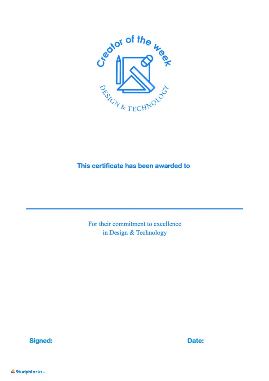 Creator Certificate