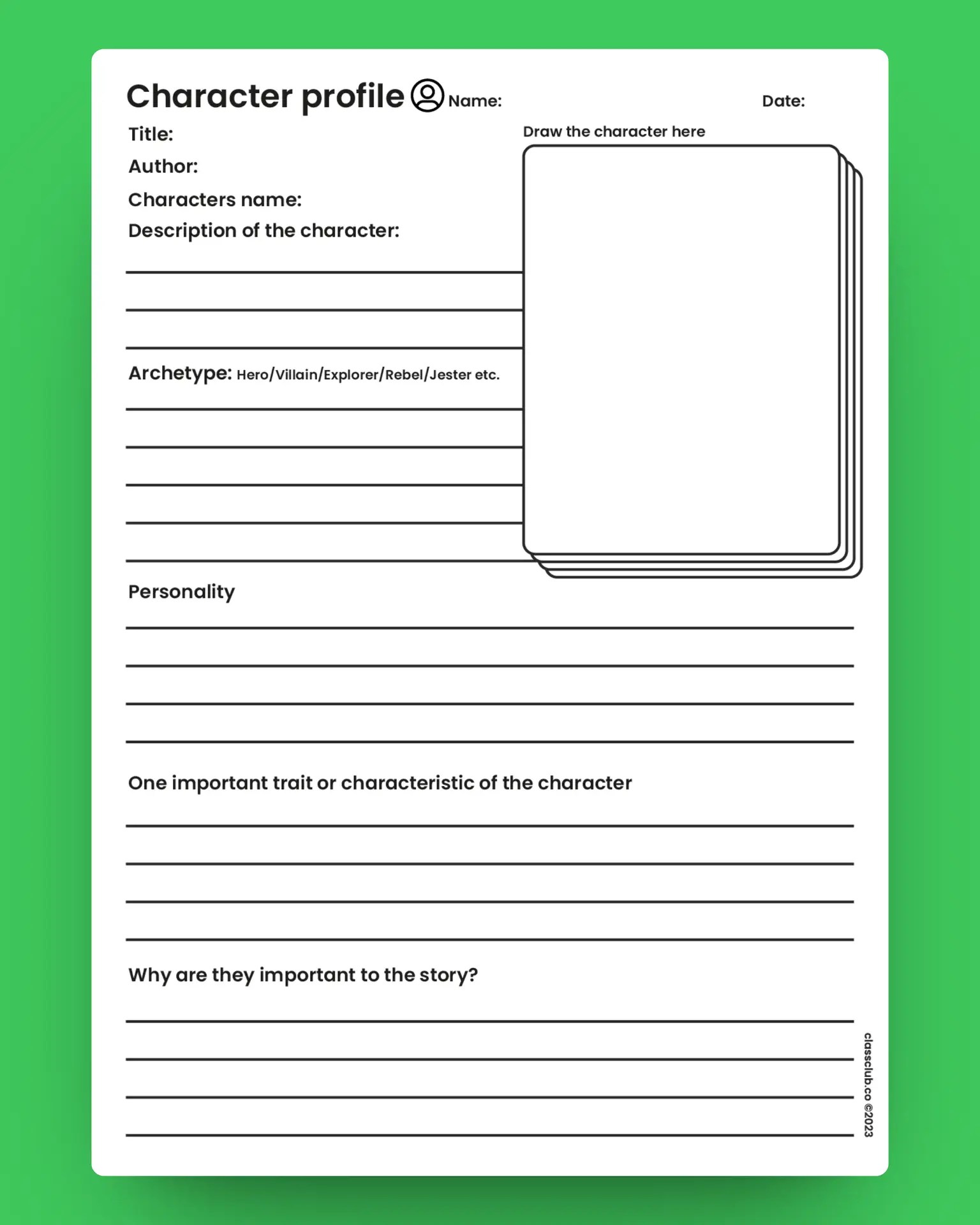 Character profile