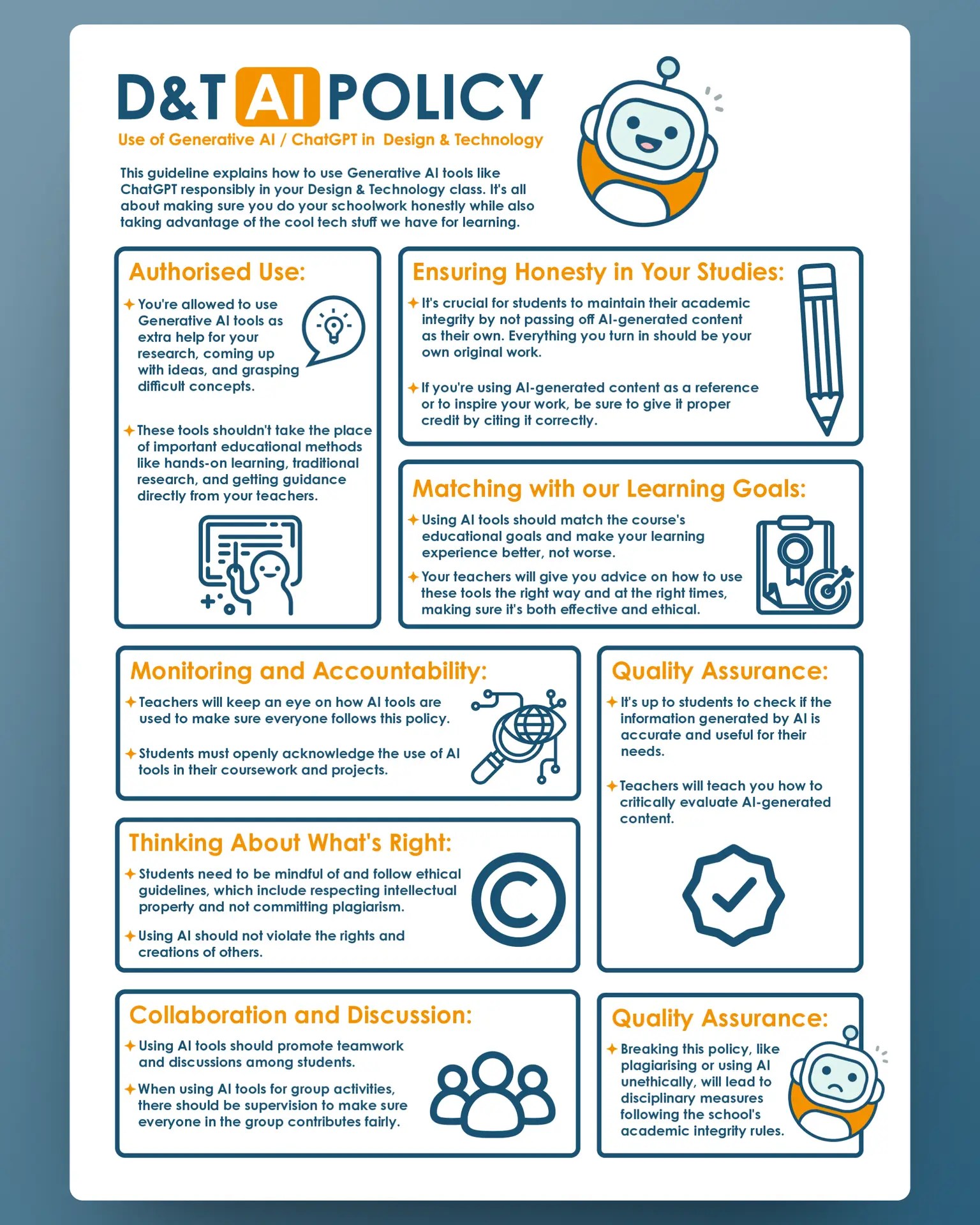 D&T AI policy poster