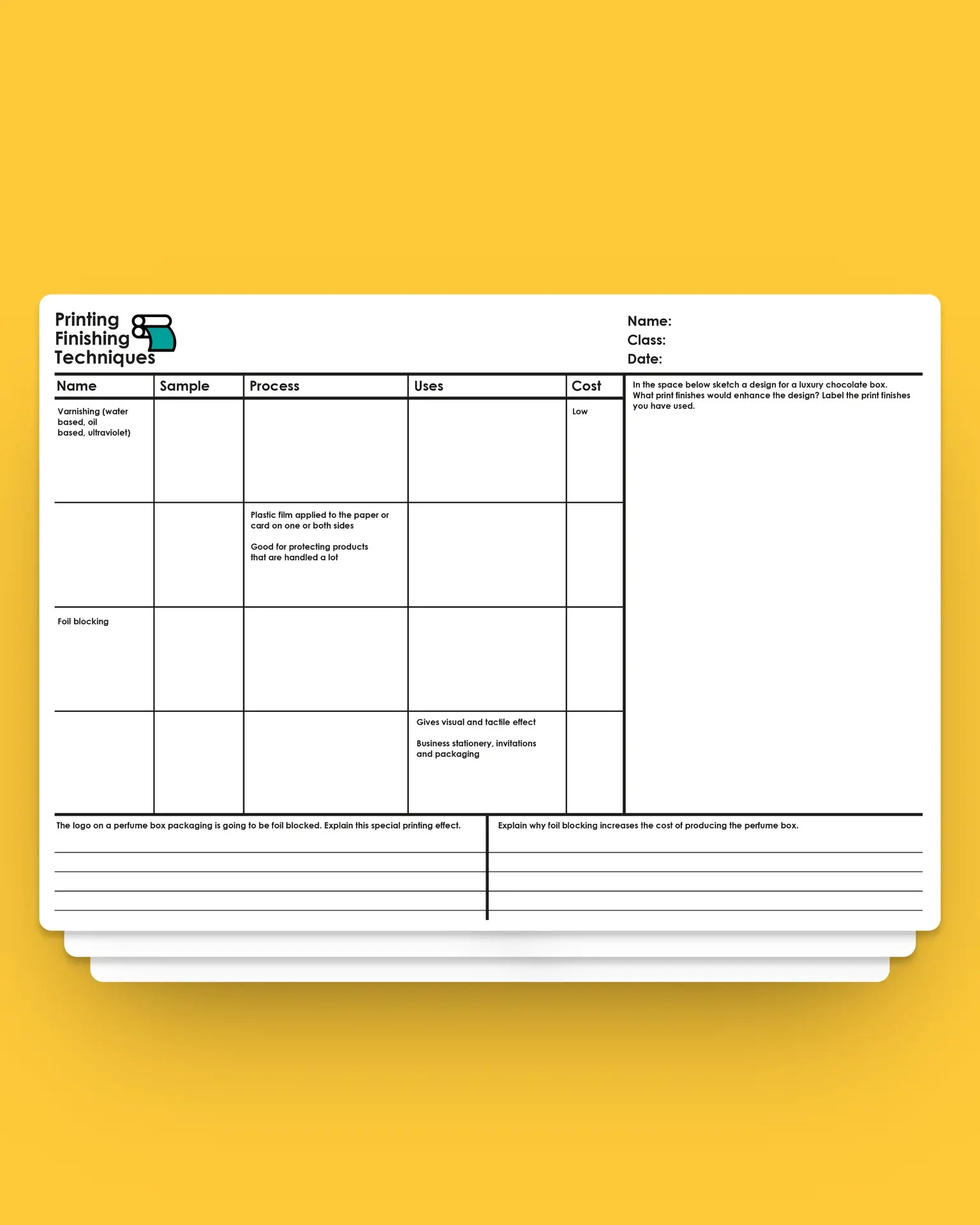 Paper and Boards - Print finishing processes