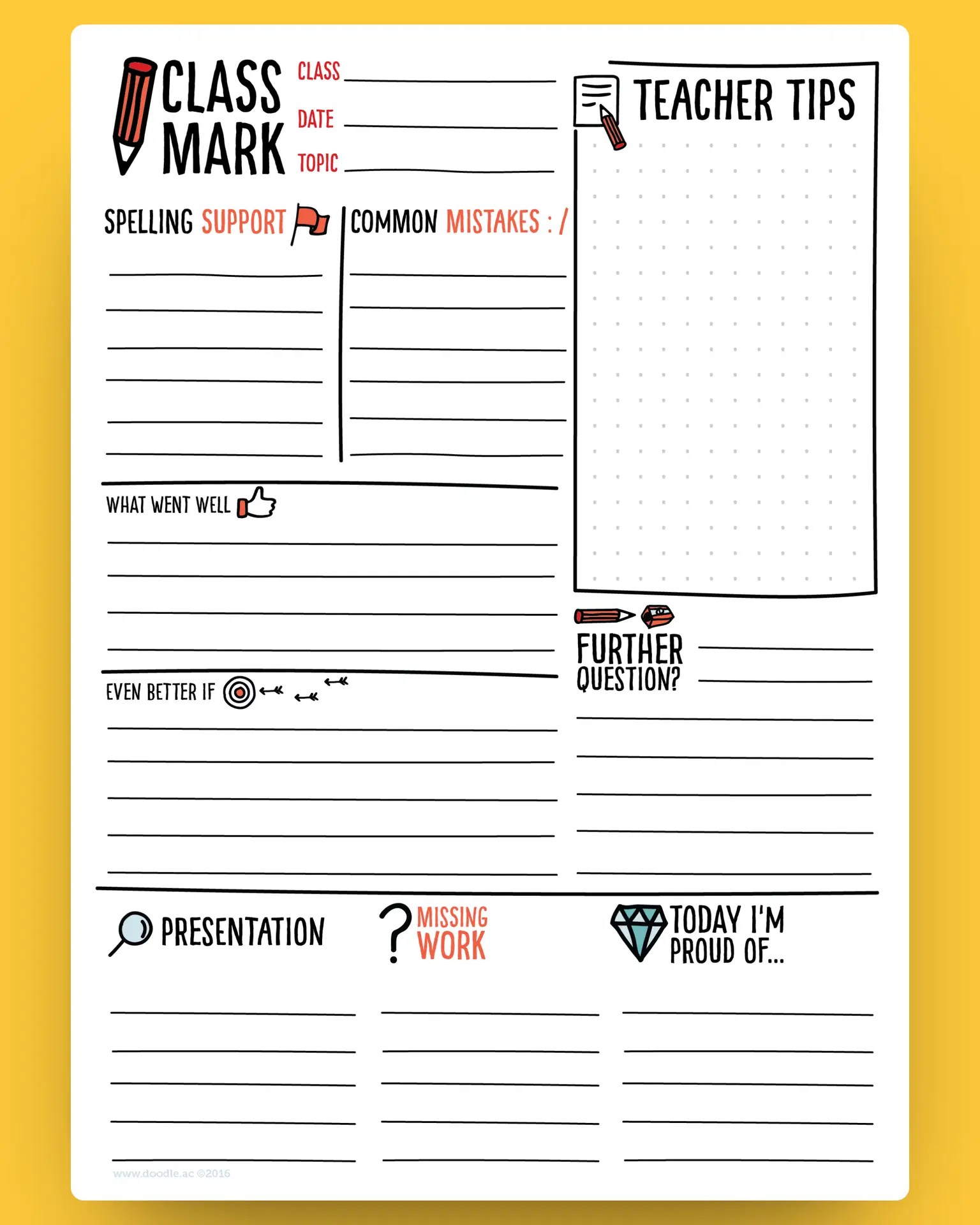 Class Mark Sheet