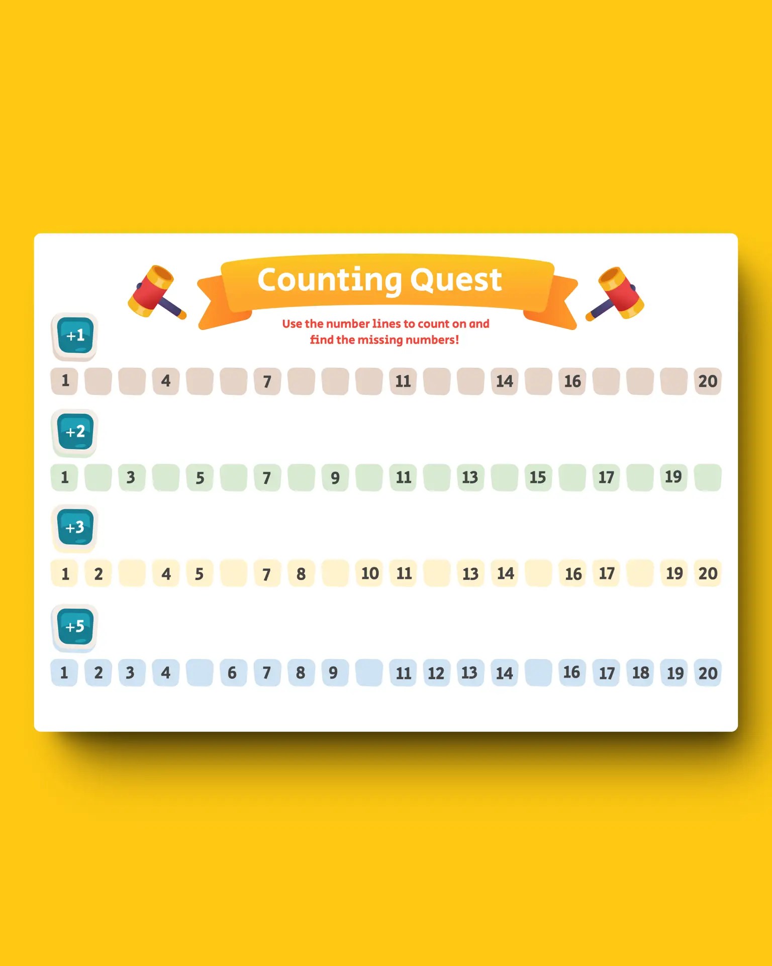 Counting quest worksheet ✏️