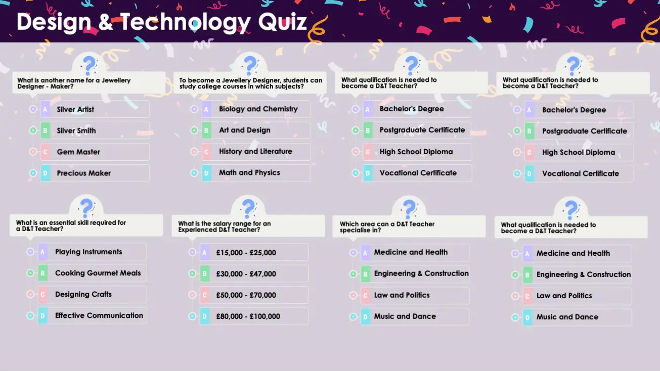 Quiz powerpoint 8 questions