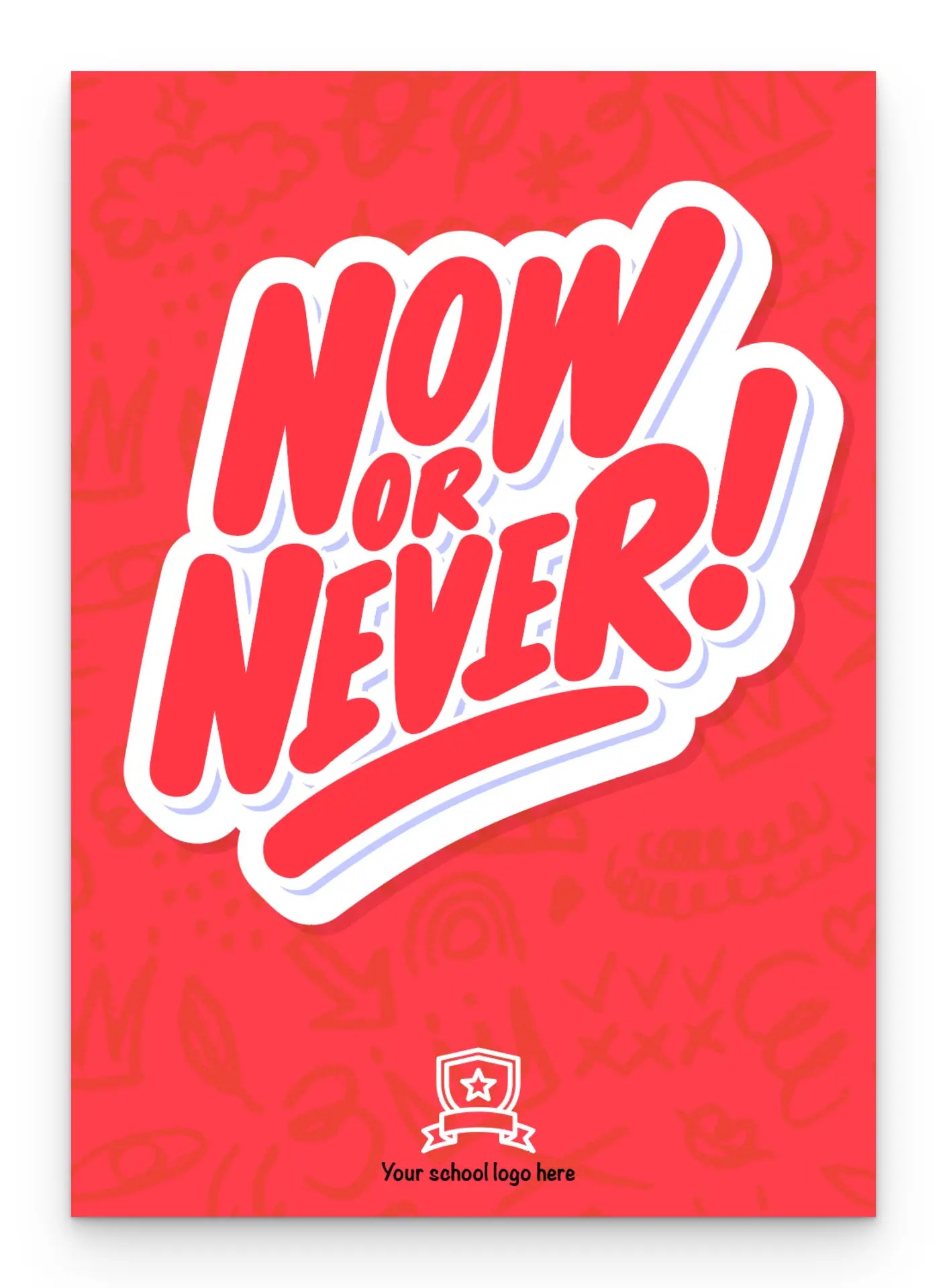 Now or never postcard
