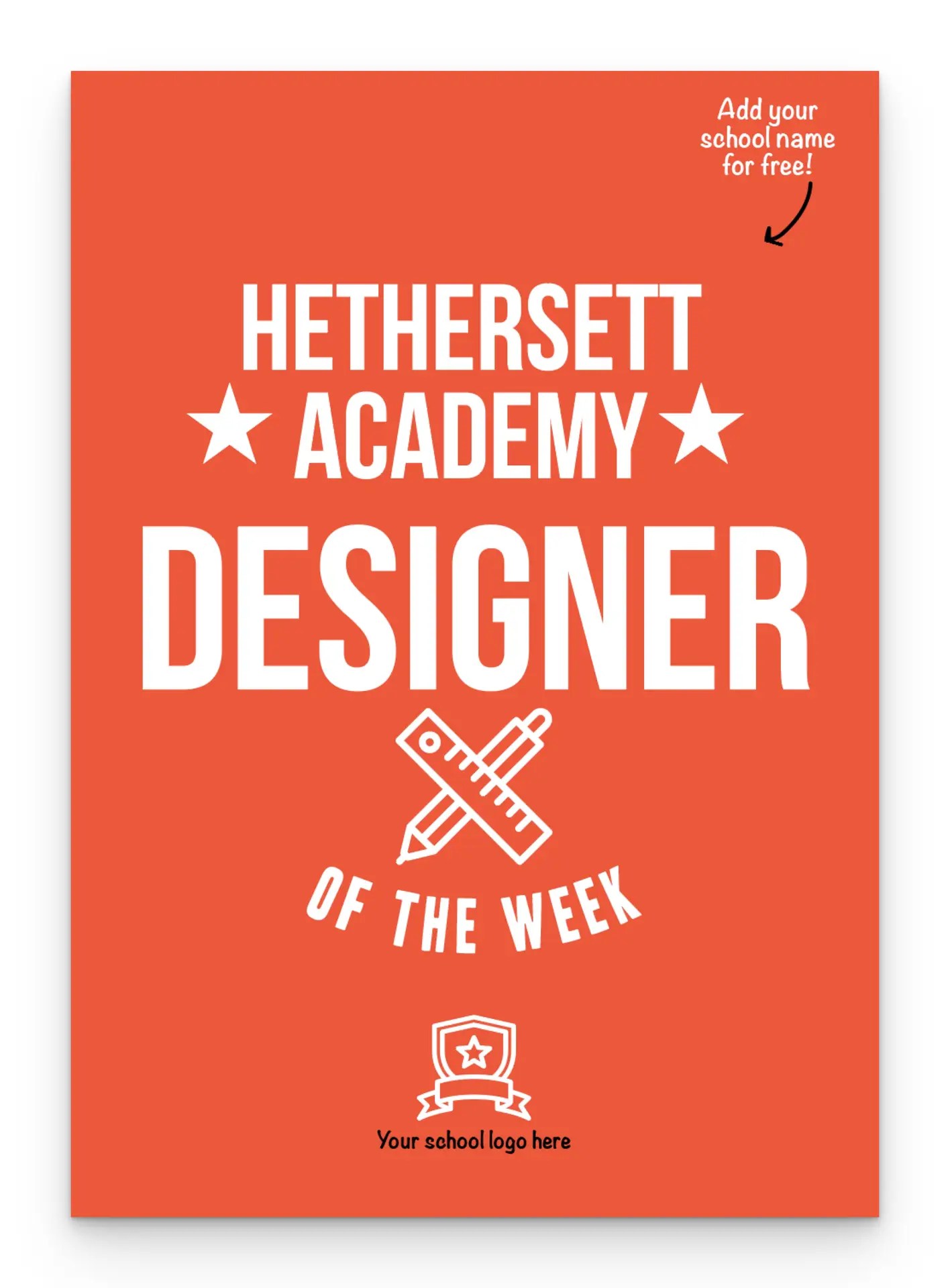 Designer of the week postcard