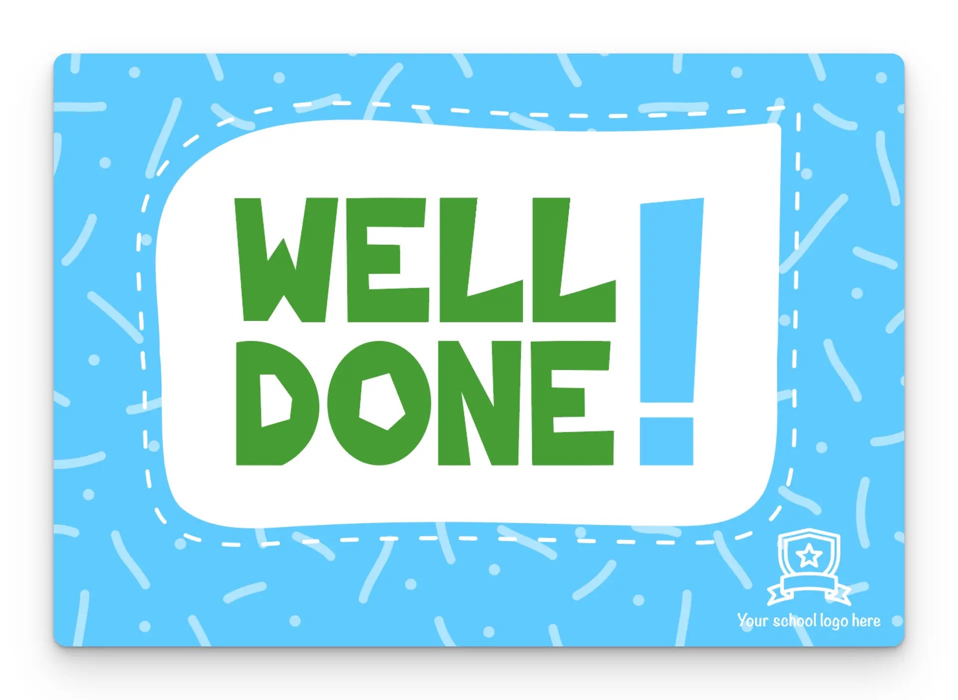 Well done postcard