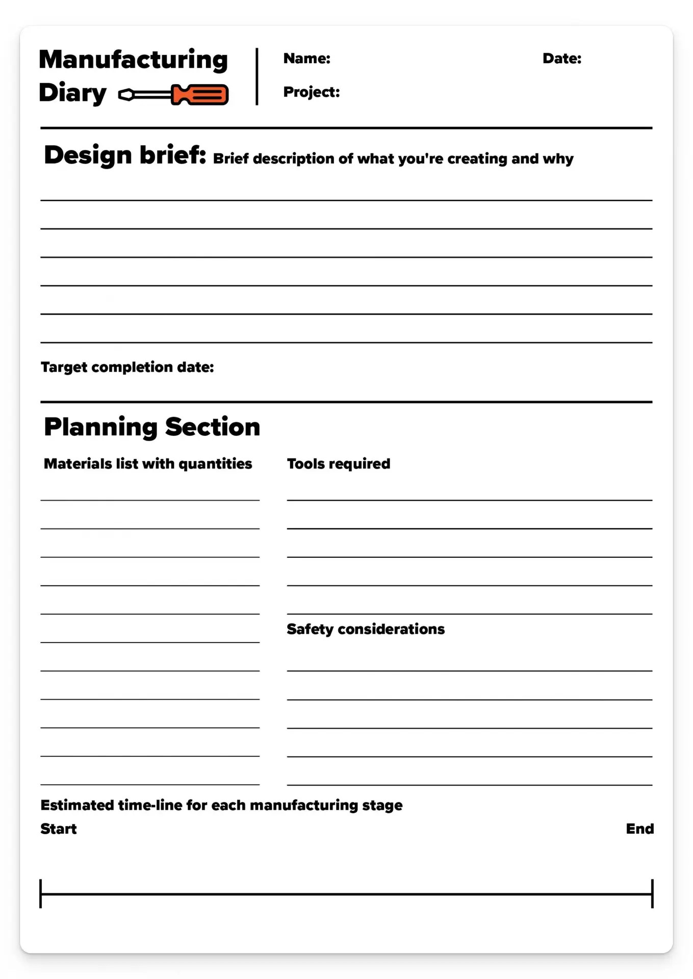 Manufacturing Diary