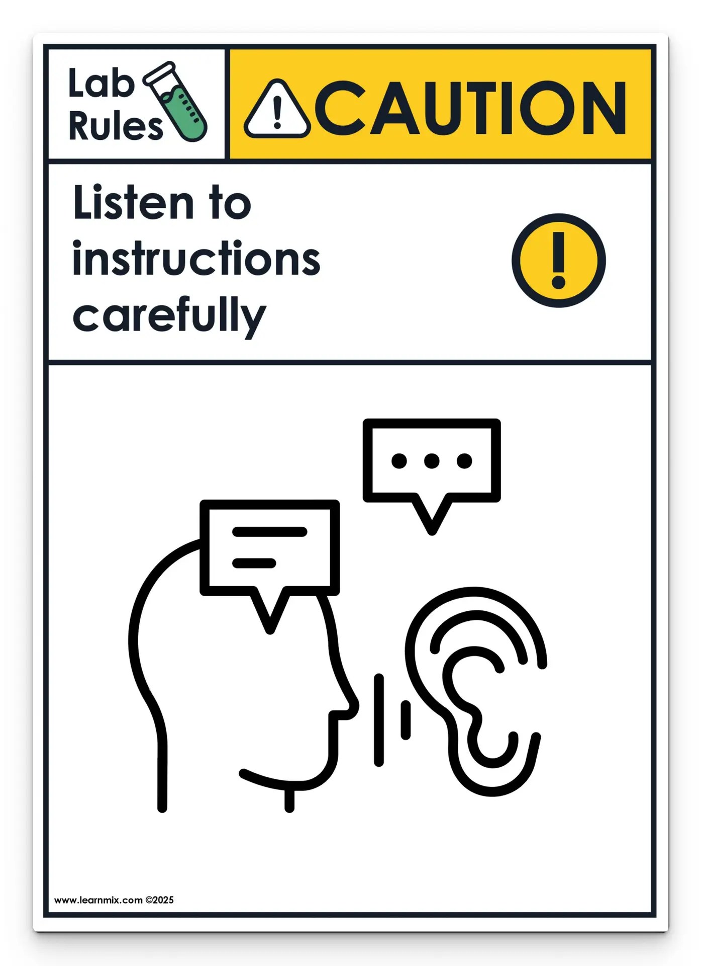 lab rules poster pack