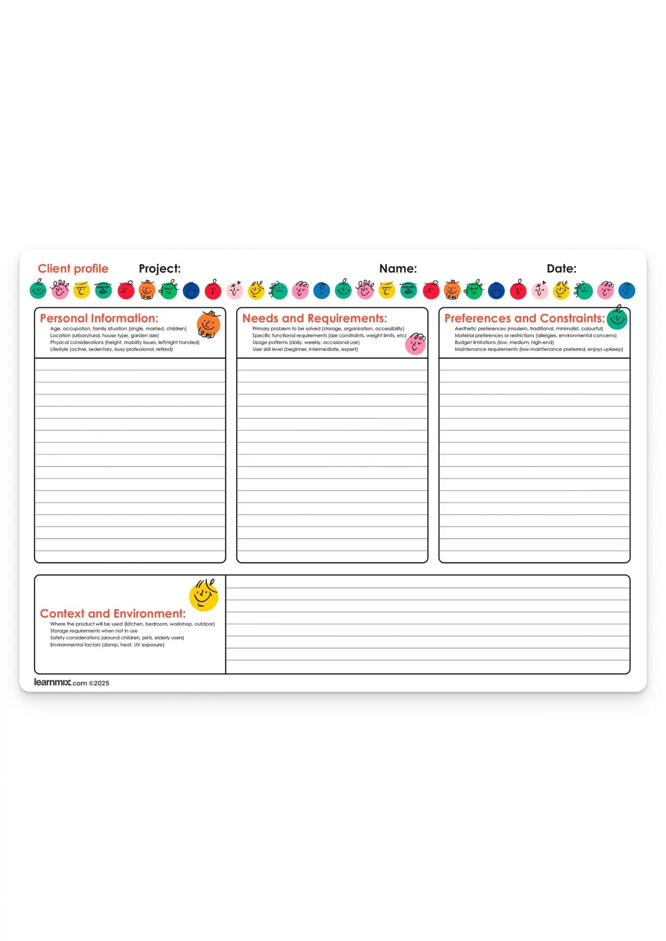 Client Profile Worksheet