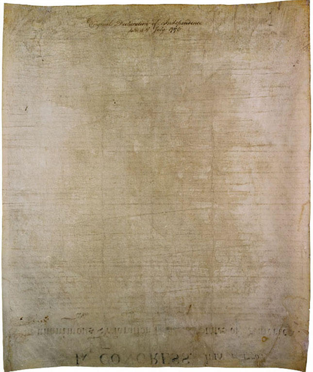 The Declaration of Independence.