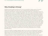 Why Cheating Is Wrong Free Essay Example Studydriver