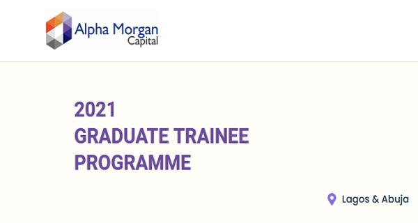 Alpha Morgan Capital Graduate Trainee Programme