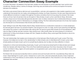 Character Connection Essay Example Studyhippo