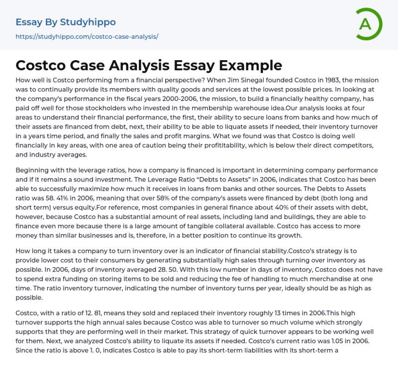 Costco Case Essay Example Studyhippo Com - Modern Sunset Design - Desktop