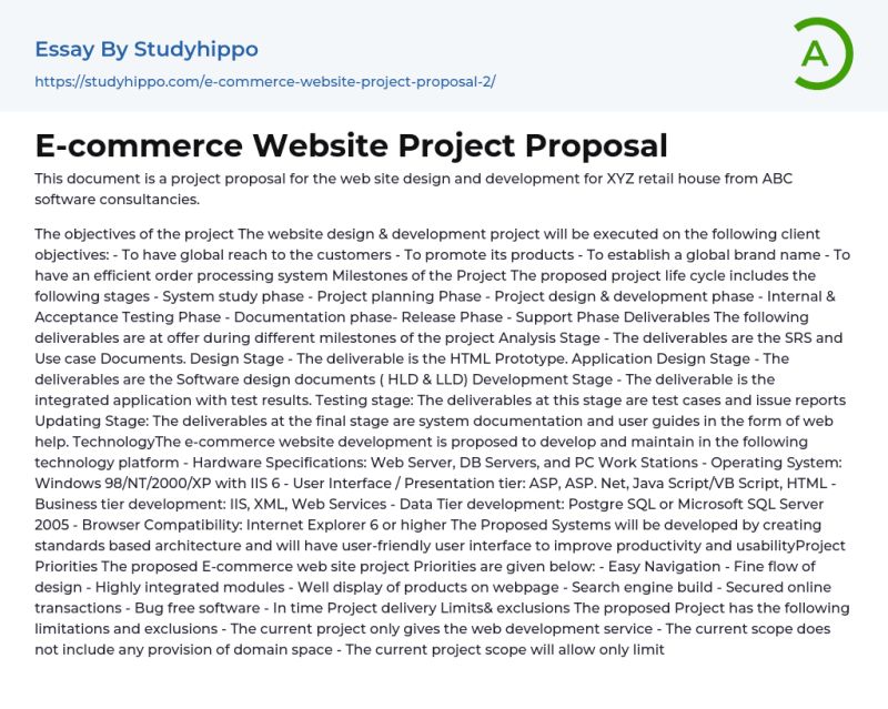 Project Proposal Pm Pdf E Commerce Websites - Light Design Collection - 8K Quality