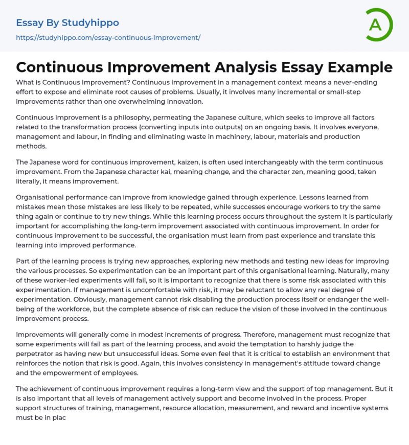 Mgt104 Chapter 5 Continuous Process Improvement Essay Pdf - Best Light Wallpapers in High Resolution