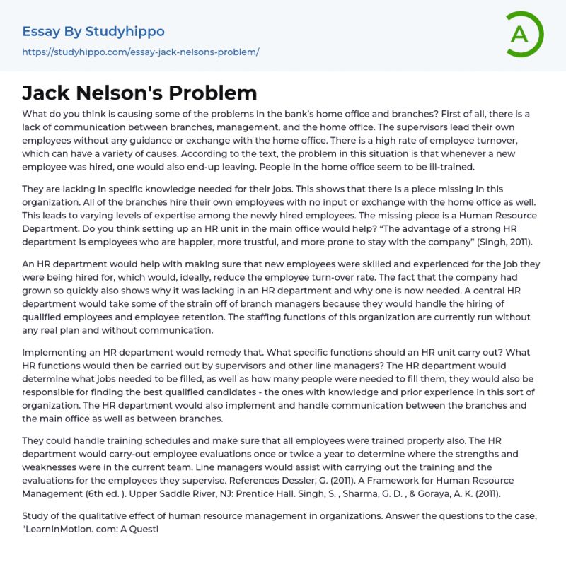 Jack Nelsons Problem Case Study Jack Nelson S Problem As A New - Mobile Nature Arts for Desktop