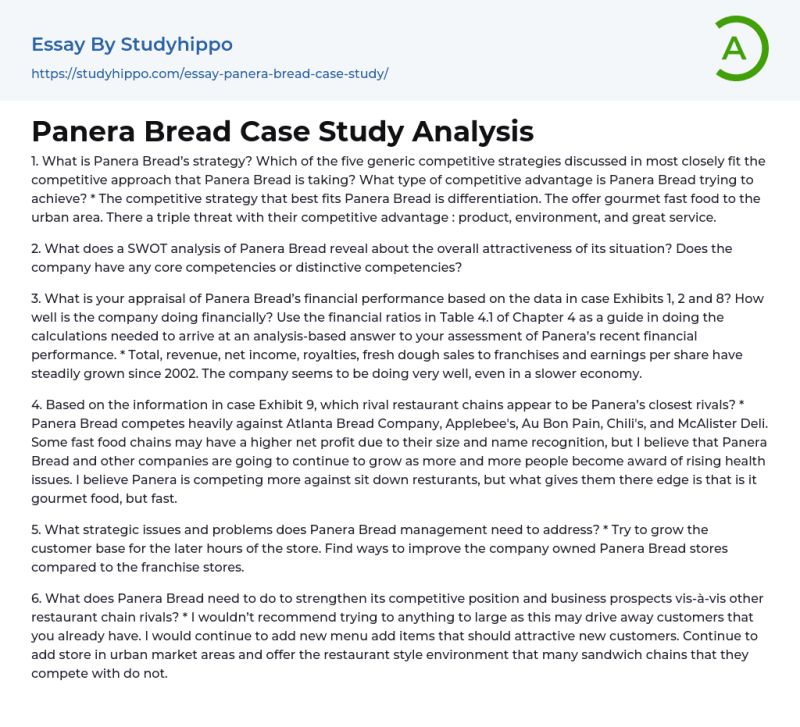 Case Study Panera Bread Free Essay Example - Retina Space Backgrounds for Desktop