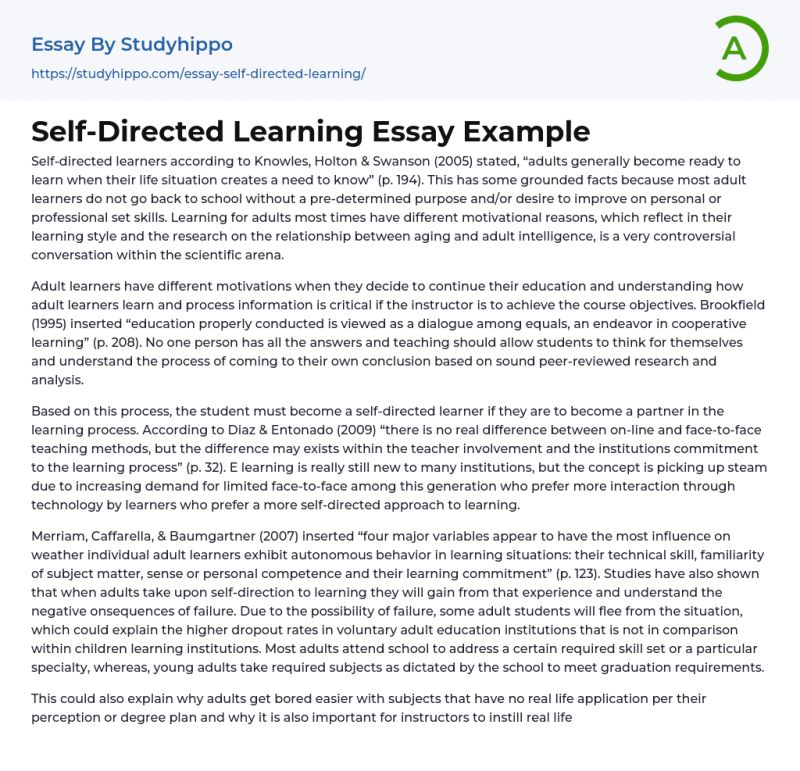 Self Directed Learning Free Essay Example - Download Ultra HD Space Picture | Desktop