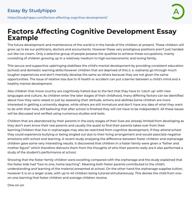 Factors Affecting Cognitive And Language Development Factors - High Quality Abstract Picture - 8K