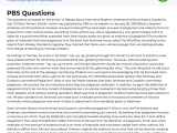 Pbs Questions Essay Example Studyhippo