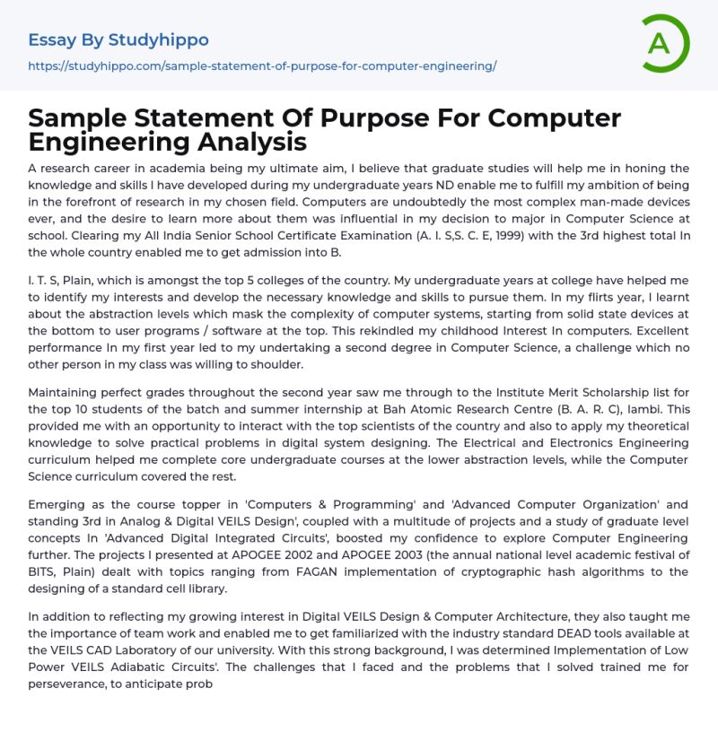 Solution Computer Engineering Personal Statement Analysis Studypool - City Photo Collection - Mobile Quality