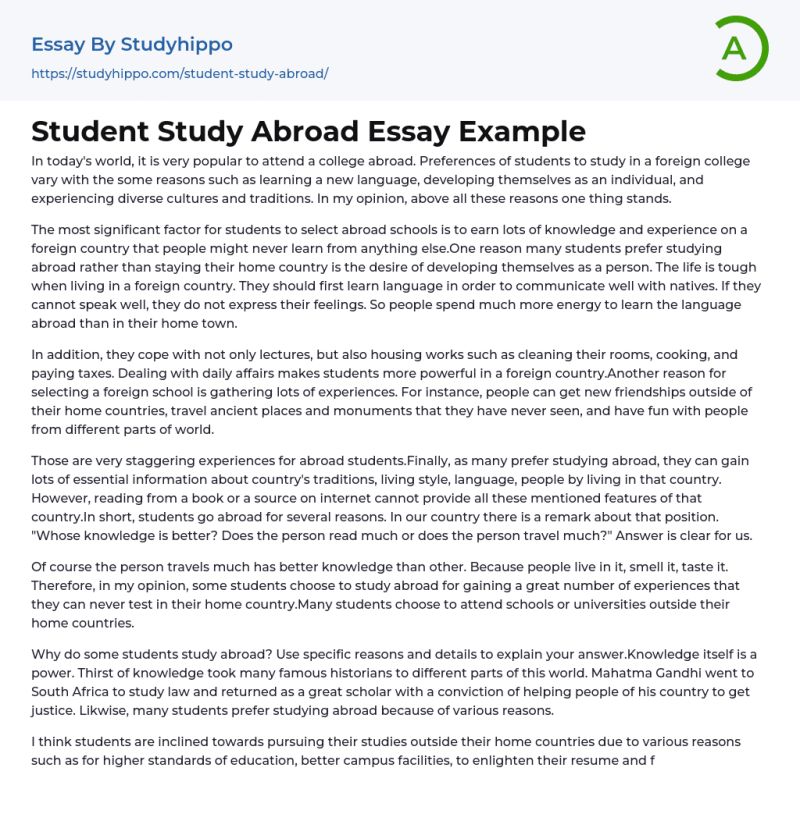 Study Abroad Essay Example Pdf - Vintage Background Collection - High Resolution Quality