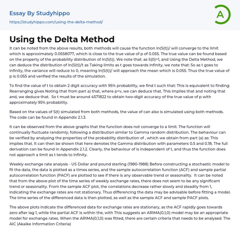 Using The Delta Method Essay Example Studyhippo Com - Colorful Pattern Collection - Mobile Quality