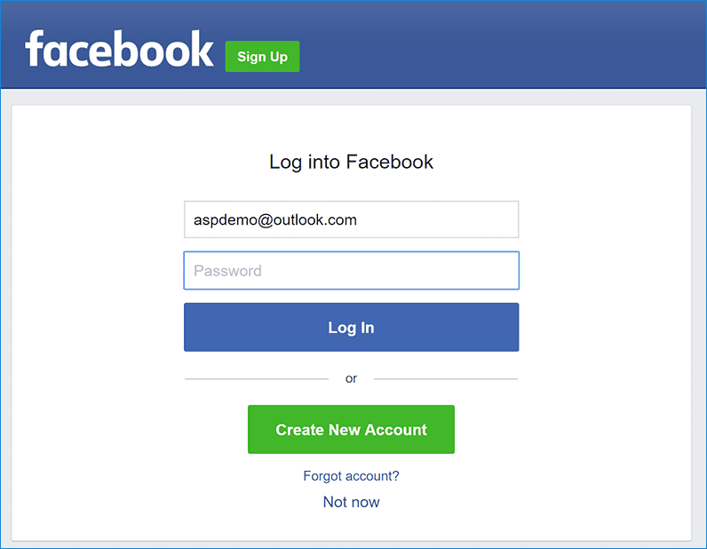 Facebook Login