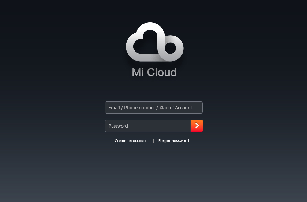 Xiaomi Cloud Login